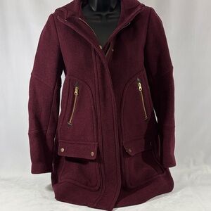 J. Crew Nello Gori Stadium Cloth Wool Parka Sz 0 **
